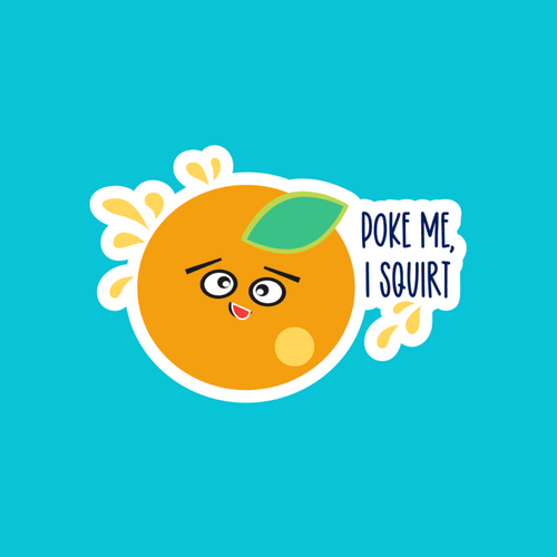 Squeeze Me Sassy Sticker