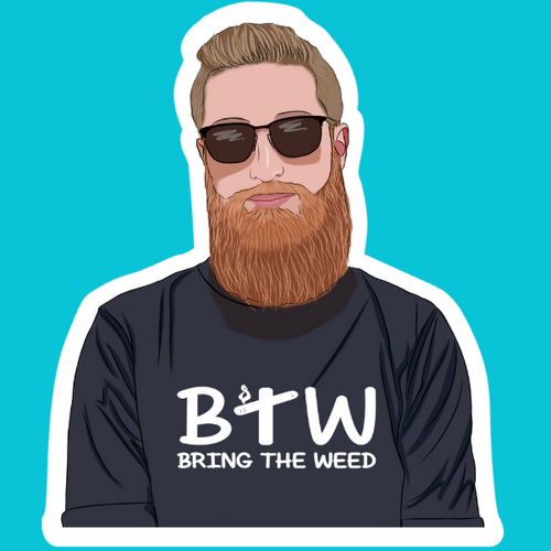 BTW Smoke Snarky Sticker