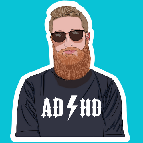 ADHD Funny Sticker
